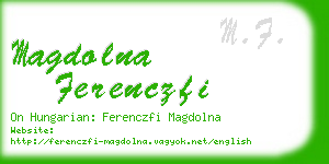 magdolna ferenczfi business card